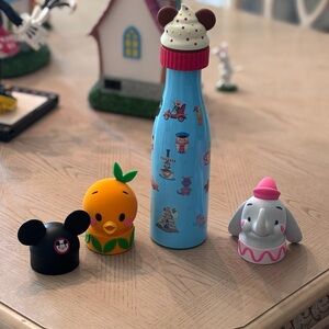 NEW Disney Parks Stainless Steel Water Bottle and Toppers Set by Jerrod Maruyama